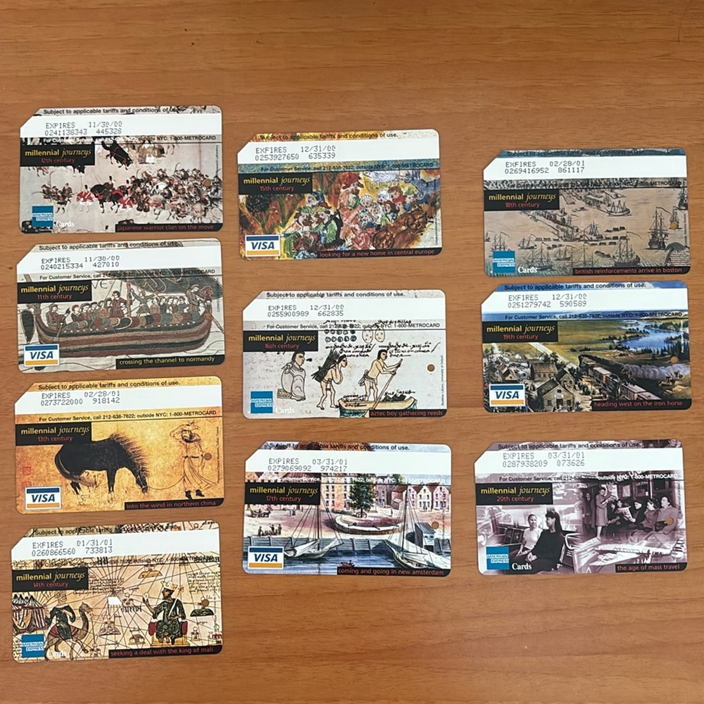 New York City MetroCard Millennial Journey issued for 2000.